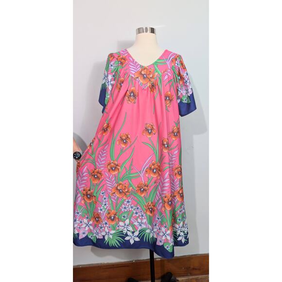 Rikki New York Pink Floral House Dress - Picture 5 of 7